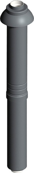 Kunststoff-Abgassystem Dachhochführung,ziegelrot, Länge über Dach 650mm - DN 80