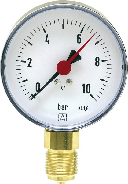 Manometer -1/+3 bar 80mm 1/2" Afriso Rohrfeder Industrie radial