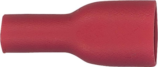 Flachsteckhülse vollisoliert bis 1,5 mm², 6,3 x 0,8 mm Farbe rot, VPE = 100 Stück
