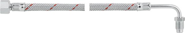 Ölschlauch einerseits 3/8" Überwurfmutter + Rohrbogen 1/4" Viessmann
