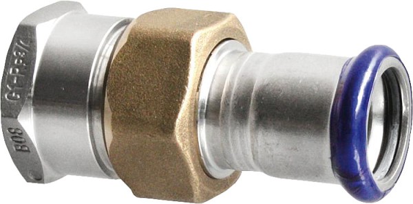 Edelstahl Pressfitting M-Kontur Durchgangsverschraubung, (i/IG), 18 mm x 3/4"
