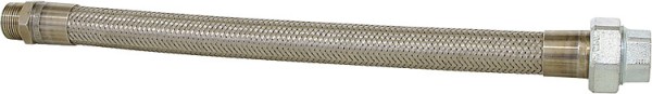 Ringwellschlauchleitung aus Edelstahl mit Gewindeanschlüssen R 3/8 Länge 300 mm