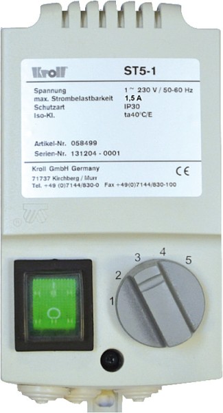 Kroll Stufenschalter 5 Stufenschalter für Luftheizer LH120-530 058499