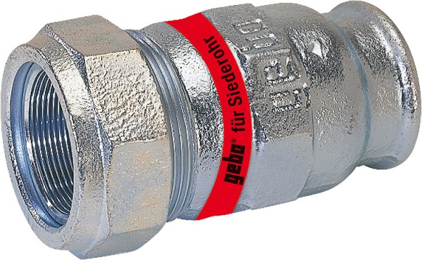 Temperguss-Klemmverbinder mit IG WasserPN10, Typ I 2 Stahlrohr x 57,0mm Siedero
