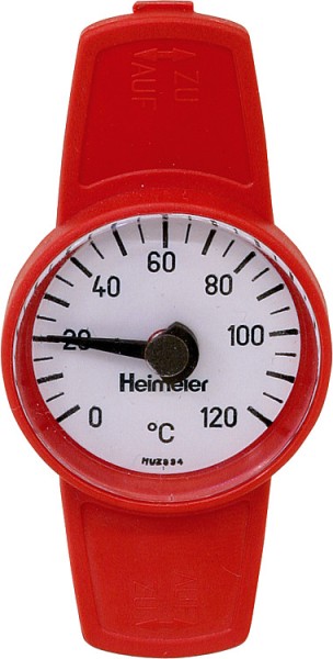 Thermometer zu Globo- Kugelhahn rot zumNachrüsten für DN40-50 0600-06.380