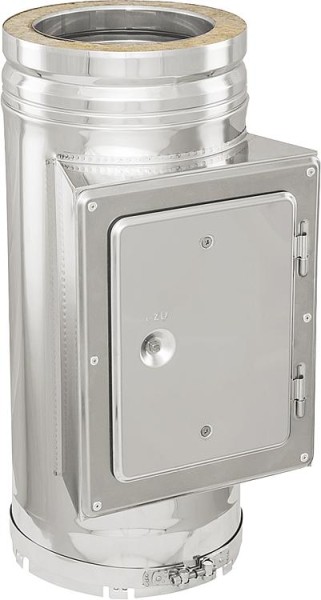 Doppelwandiges Abgassystem Reinigungs-Element DN 180 für Unterdruck, incl. Klemmband