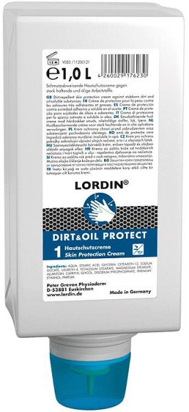 Handschutzcreme LORDIN Dirt & Oli Protect 1l Varioflasche
