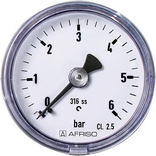 Manometer Edelstahl 0-6 bar 40mm, axial 1/8"