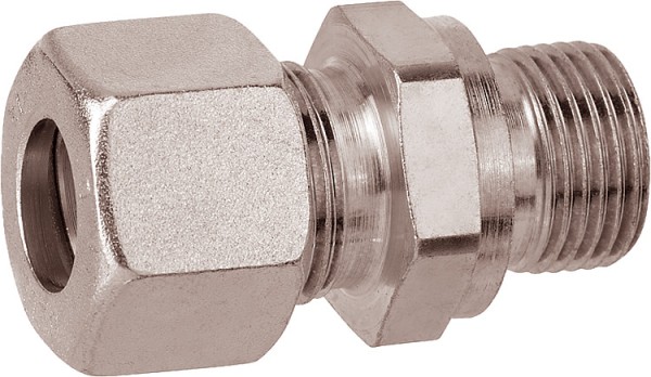 Schneidring - Verschraubung GEV 6 mm x G 3/8" zyl. GERB gerade Einschraubverschraubung