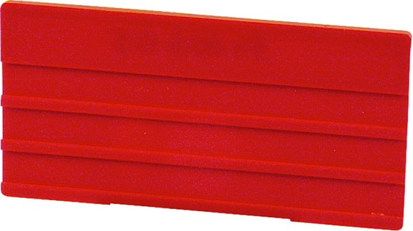 Leerschild für Universalhalter (rot)