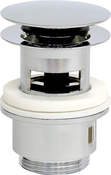 Schaftventil "Klicker" mit Überlauf und kleinem Stopfen, Ø 48 mm x 1 1/4" x 60 mm