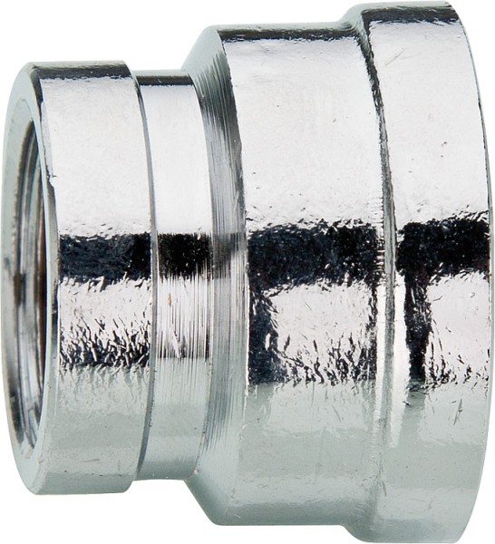 verchr. Reduziermuffe 1/2" x 3/8" IG/IG