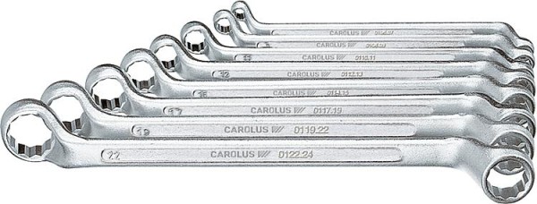 CAROLUS Doppelringschlüssel 12-teilig /gekröpft 6x7 - 30x32