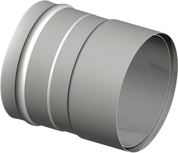 Einwandiges Abgassystem Wandfutter Übergang 130 mm Rauchrohr (0,8mm) auf 150 mm