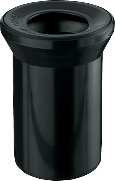 WC-Anschlussstutzen schwarz, mit Dichtung d = 110/110mm, gerade