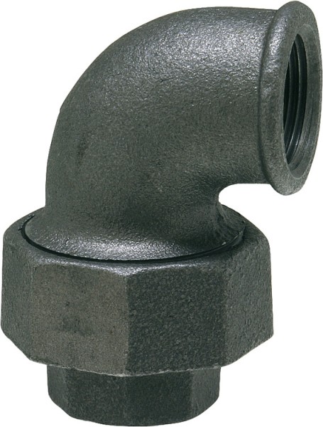 Tempergussfitting schwarz Winkelverschraubung 11/4" (i/i) Typ 96, konisch dichtend