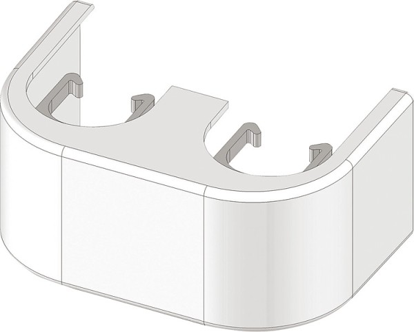 Simplex Design-Verkleidung chrom für Zweirohr Hahnblock Eck F10096