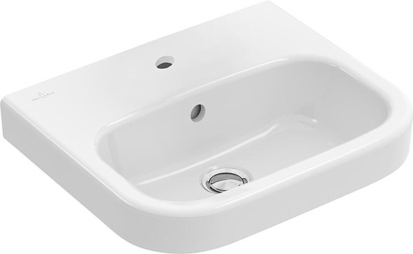 Handwaschbecken VundB Architectura mit Überlauf, 450x380mm, weiß, Hahnloch mitti