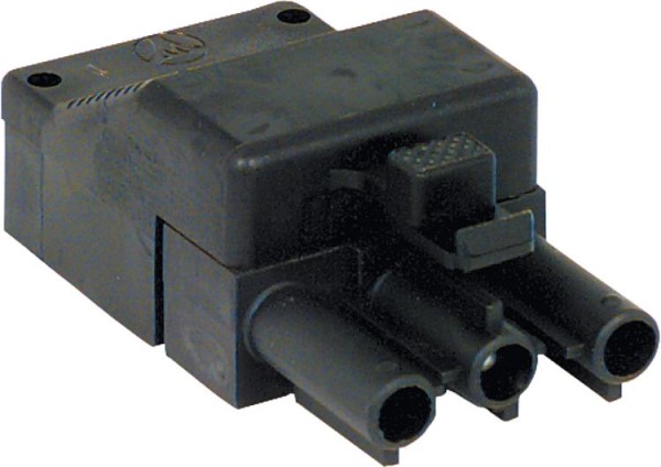 Stecker 3-polig / schwarz 250 V/16 A System Wieland