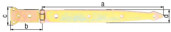 Werfgehänge, 400/101x63mm gelb verzinkt