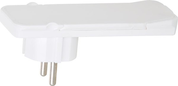 Flat Plug Schutzkontaktstecker Flachstecker in weiß wiederanschließbar, ohne Leitung