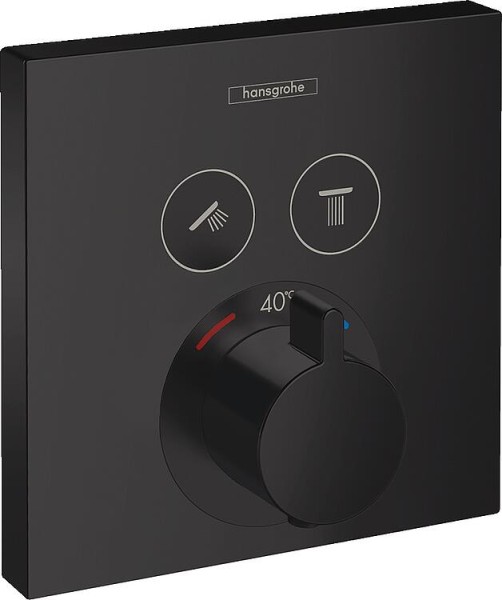 UP-Thermostat Hansgrohe ShowerSelect Fertigset 2 Verbraucher mattschwarz