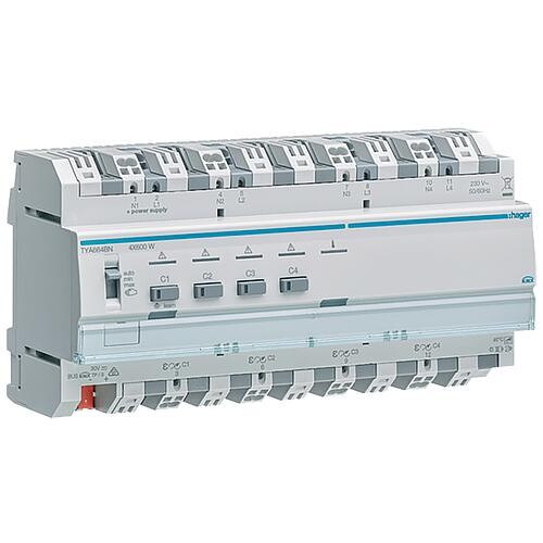 Hager Universal-Dimmaktor 4-fach 5-600W ESL/LED KNX REG TYA664BN