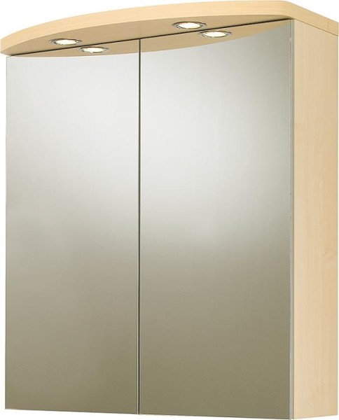Evenes Spiegelschrank mit Beleuchtung Birne Dekor 2 Türen 700x798x205/340 mm