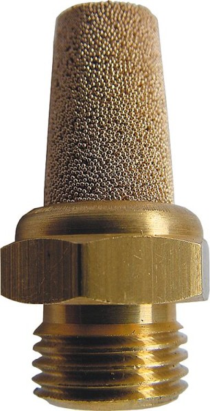 Schalldämpfer aus Sinterbronze mit angesintertem Messing-Sechskant G 3/4****