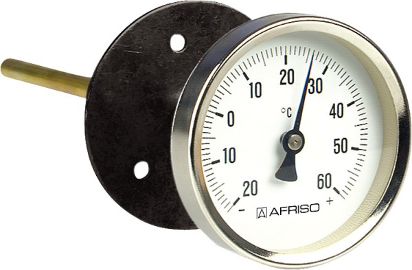 Afriso Luftkanalthermometer Stahlblech verzinkt Schaftlänge 150mm 0/+60 C Thermometer