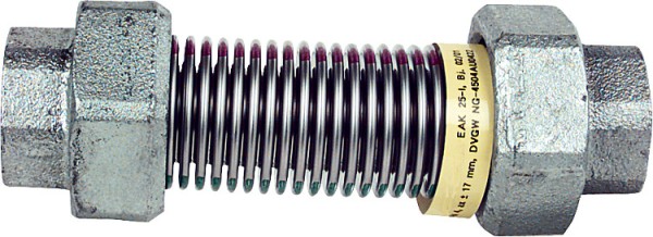 Edelstahl-Axial-Kompensator HTB/DVGW R 1" Innengewinde,PN max.5 bar TYP ANIE/25-5-34