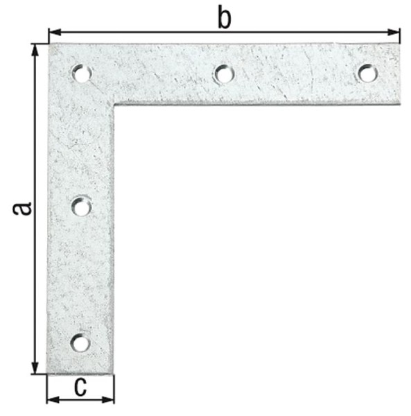 Eckwinkel, 160x160x30mm, sendzimirverzinkt