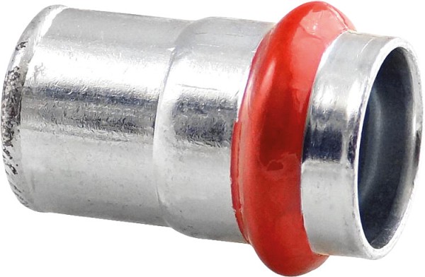 C-Stahl Pressfitting V-Kontur Kappe 15 mm