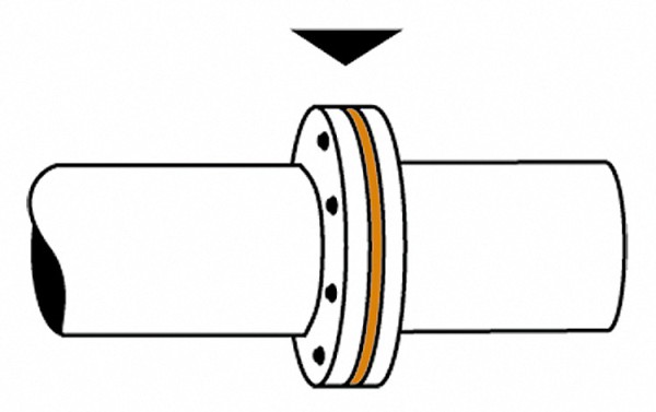 1 Spezial Flanschdichtung DN=65 PN=10 65 x 122mm 2mm stark