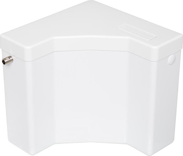 Eck Spülkasten 1-Mengen mit Spülrohr komplett Spülkasten für Eckeinbau 420 x 310 x 260 mm weiß