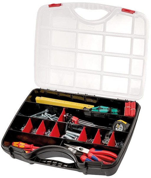 Sortimentskoffer PARAT Organize M mit individuell einteilbaren Fächern, 440x320x75mm ohne Inhalt