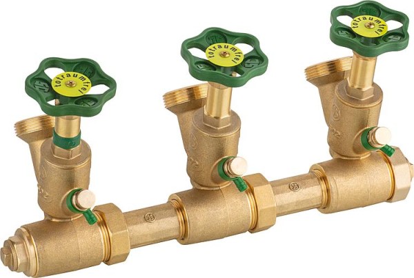 Schlösser Kompaktverteiler Sanitär DVGW-geprüft 3-fach DN 25 1 x 1 1/2" Wasserverteiler