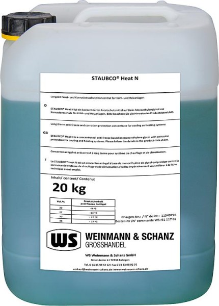 Kühlsolekonzentrat Staubco Heat N, 20Kg