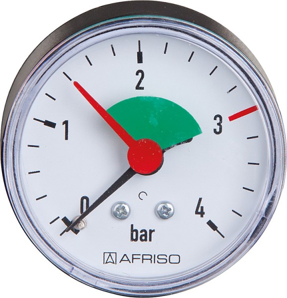 Manometer für Membran Sicherheitsventil 532 M 0-4 bar Afriso