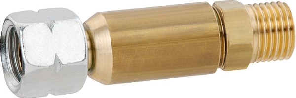 Schlauchbruchsicherung 50 mbar 1,5 kg/h G 1/4" LH-ÜM x G 1/4" LH-KN