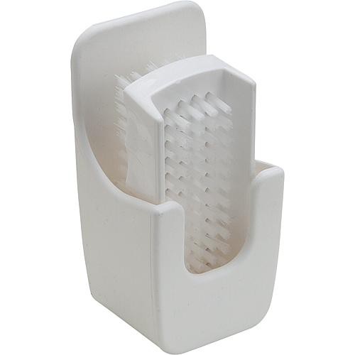 Handwaschbürste Kunststoff mit Wandhalterung Farbe: weiß