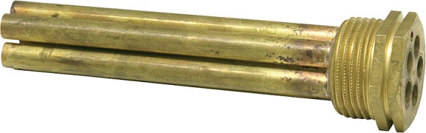 Tauchhülse 1 Messing mit 7mm Innendurchmesser für 5 Fühler, Einbaulänge 130mm