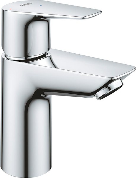 Waschtischmischer Grohe BauEdge S-Size Ausladung 93 mm chrom Mittelstellung kalt mit Ablaufgarnitur