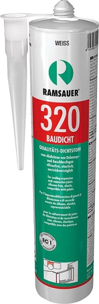 3 x Baudicht 320 weiß Hybrid-Dichtstoff 310ml lebensmittelgeprüft weiß Ramsauer