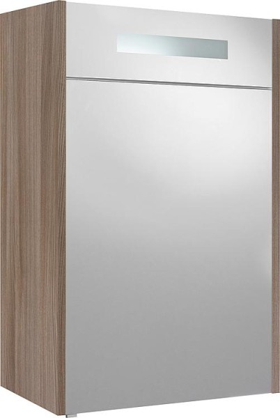 Spiegelschrank m. bel. Blende Hanf Ulme, 1 Tür, Anschlag rechts, 600x750x188 mm