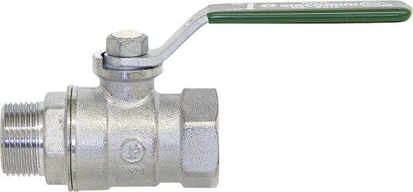 Trinkwasser-Kugelhahn R254DL IG/AG 1" Messing verchromt / Hebelgriff