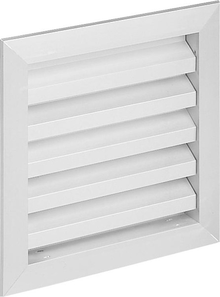 Wetterschutzgitter Alu 300x300 mm mit Fliegendraht und Mauerankern
