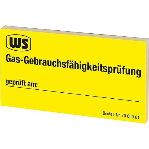 Wartungsaufkleber Gas-Gebrauchsfähigkeitsprüfung 1 Block mit 50 Stück