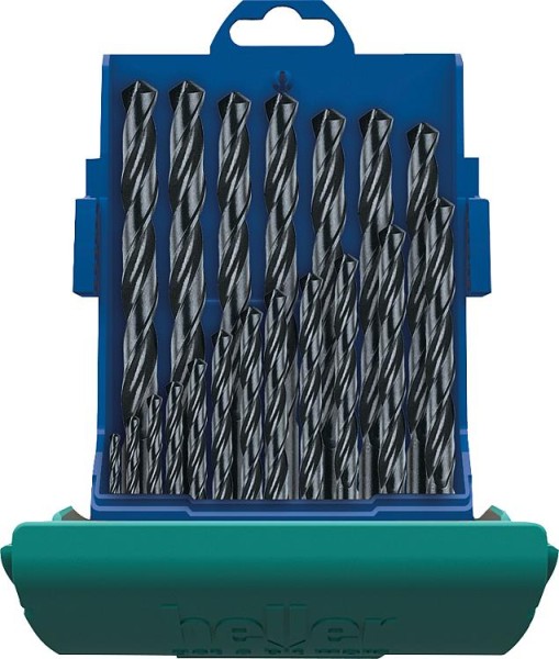 Metallbohrerset HELLER® 25-tlg HSS R DIN 338 Ø 1,0 - 13,0 in 0,5 mm Schritten