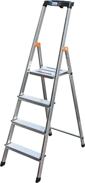 Stufen-Steh-Leiter Arbeitshöhe 2,85 Standhöhe 0,85 Länge 1,60, 4 Stufen Stufenleiter Leiter